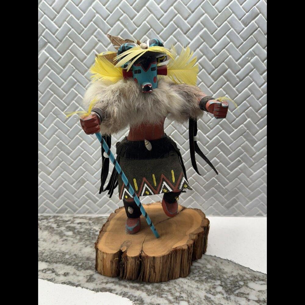 Native American Indian HOTOTO Kachina Doll HUGE Signed " Ram Verna Tulley " - G+